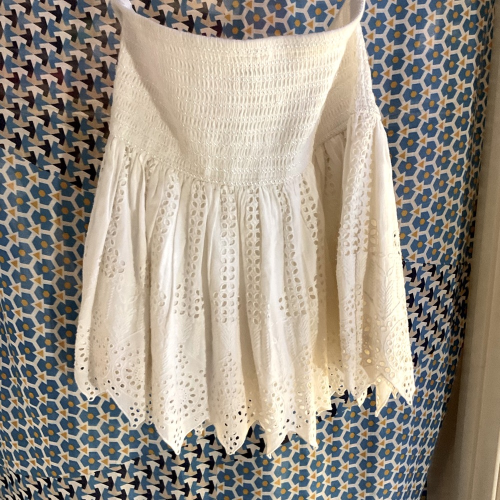 Hemant & Nandita White Mini Skirt NW Large